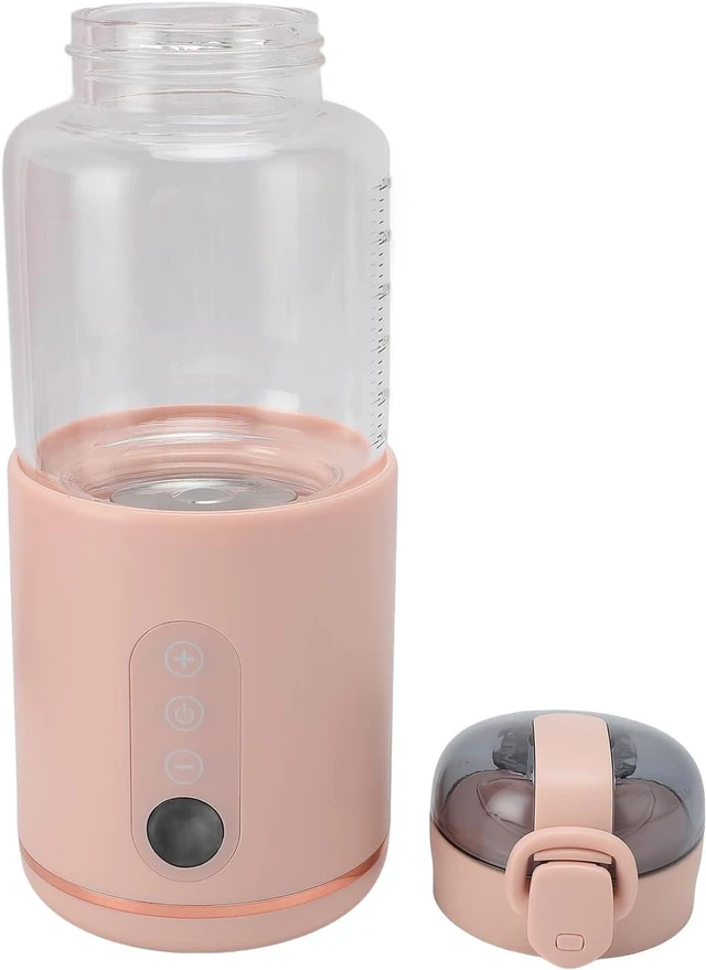 Alt view image 2 of 7 - KIMISS Portable Milk Warmer for Travel 300ML Electric Warming Temperature Control USB Rechargeable Cordless Milk Warmer Roseate Able WarmerCord Glass and Materials Rustproof Safe