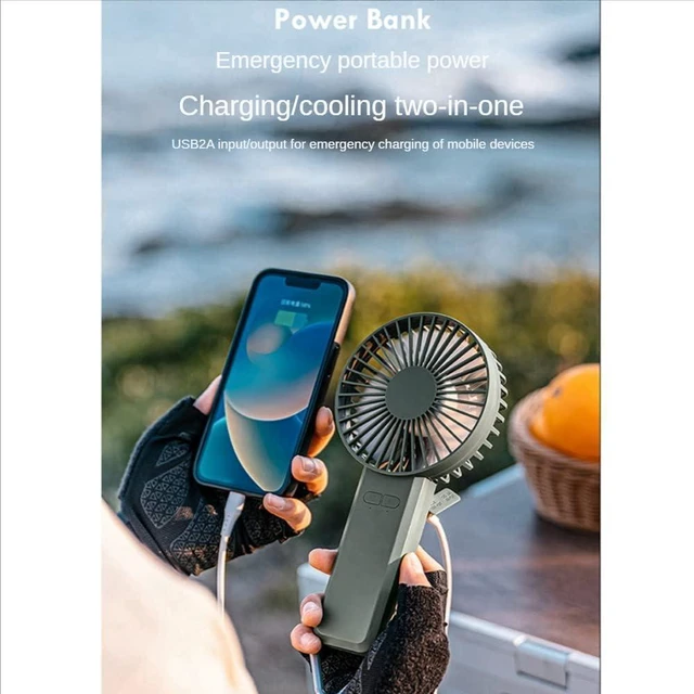Alt view image 5 of 7 - Outdoor Mosquito Fan Portable Waist Fan Office Desk Small Desktop Fan USB Handheld Fan,Khaki (Khaki),Handheld Fans