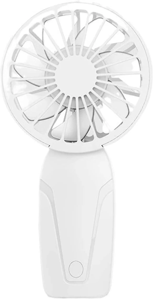 Main image of 2pcs Portable Handheld Small Fan ABS Lightweight Cute Appearance USB Rechargeable Fan for On Go Cooling Portable Mi-ni Pocket Fan(White-J1)
