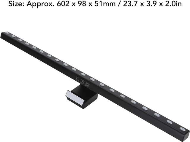 Alt view image 6 of 7 - LED Computer Light Bar, Touch Control Stepless Dimming Eye Friendly Display Lamp, 3 Color Temperatures USB Powered Screen Light for Reading Work and Gaming