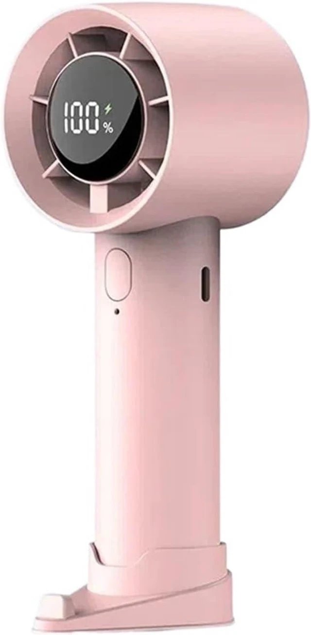 Main image of Handheld Fan, Portable Ice Cooling Mini Handheld Fan 100 Speeds Powerful High-speed USB Rechargeable Cooler,for Outdoors/Travel/Camping(Pink)