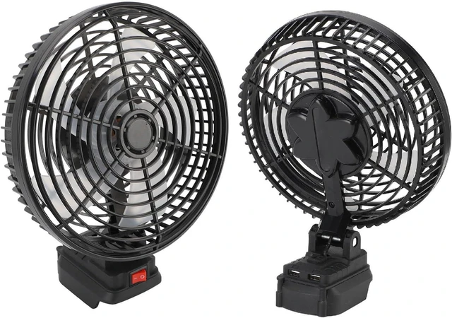Alt view image 5 of 7 - Cordless Camping Fan 3500RPM Double Power Supply Method Rechargeable Jobsite Fan for Indoor and Outdoor Use