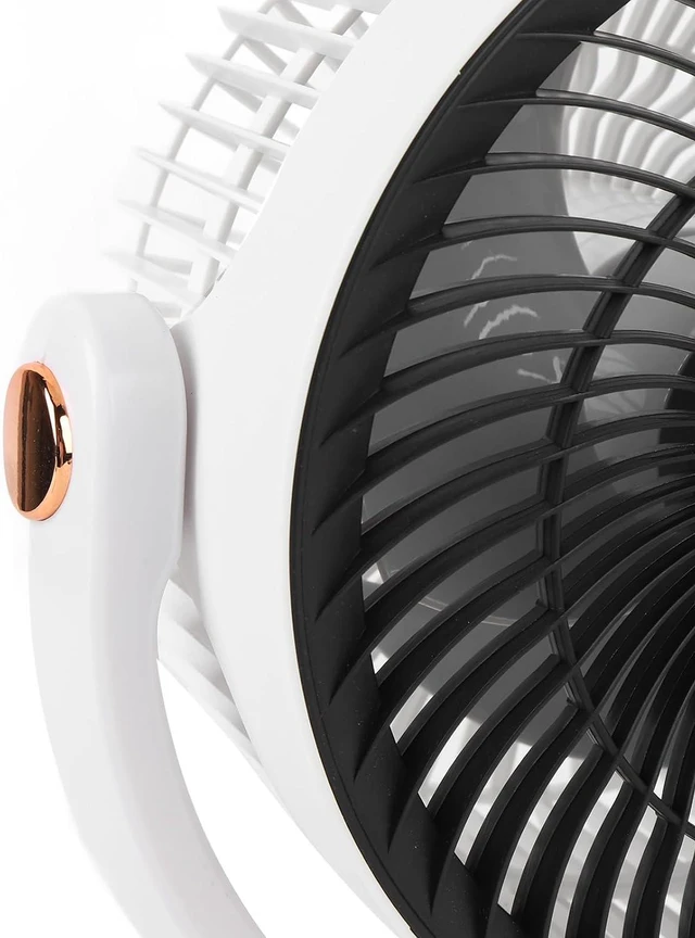 Alt view image 7 of 7 - Desk Air Circulator Fan USB 4 Speed Settings Oscillating Night Light for Home Bedroom, ABS Material