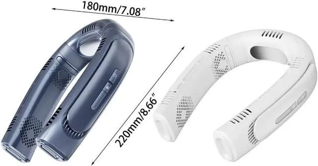 Alt view image 3 of 6 - Hanging Neck Fan Rechargeable Portable Fan Fast Air Cooling Bladeless Mobile Fan