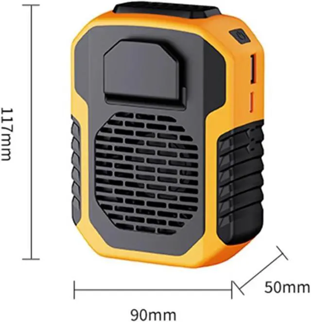 Alt view image 2 of 7 - Portable Waist Fan, Portable Waist Clip Fan Mini USB Rechargeable Belt And Neck Fan For Outdoor Work And Travel(Green)