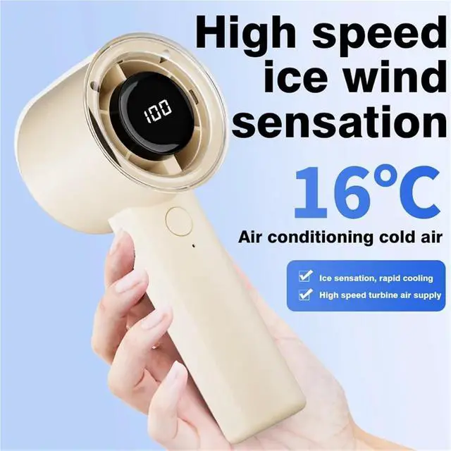 Alt view image 5 of 7 - Handheld Fan, Mini Handheld Turbo Fan USB Rechargeable Portable Electric,for Outdoors/Travel/Camping