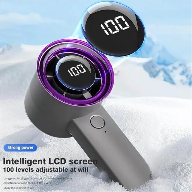 Alt view image 6 of 7 - Handheld Fan, Mini Handheld Turbo Fan USB Rechargeable Portable Electric,for Outdoors/Travel/Camping