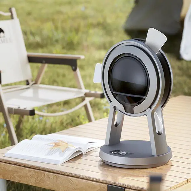 Alt view image 5 of 7 - Small Personal Desk Fan Battery Operated Portable Desk Fan USB Rechargeable with 2400mAh Battery Quiet Operation Adjustable Speed for Home Office Travel Camping