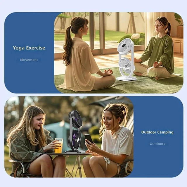 Alt view image 4 of 7 - Flexible 2 Head Desktop Cooling Device Strong Air stream For Home Dorm Or Outside