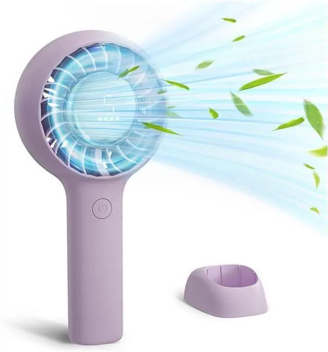Main image of ZOZOO Portable Fan, USB Rechargeable 5 Speed Handheld Fan,LED Display &High Power Motor Table Fan, 2 IN 1 Quiet Strong personal Neck fans for Travel,Camping,Beach Concert (Purple)