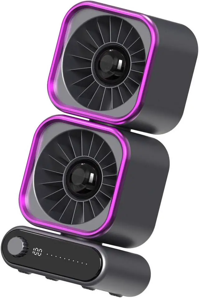 Alt view image 5 of 7 - Full Rotation USB Table Fan 4000mAh Rechargeable Battery Type C Charging 100 Variable Speeds Gentle Use Adjustable Speeds Quiet Cooling for Home