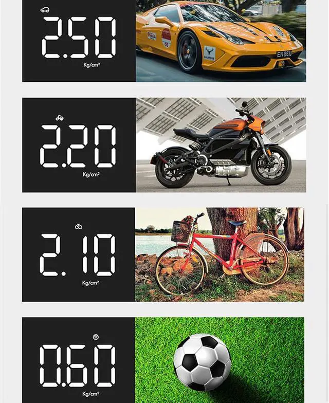 Alt view image 7 of 7 - 2 in 1 Small Portable Car Bicycle Tire Electric Tires Inflatables for Smart Phone Charger Multifunctional with for Balloons and Inflatables and Floats for Balls and Bikes Car Bike