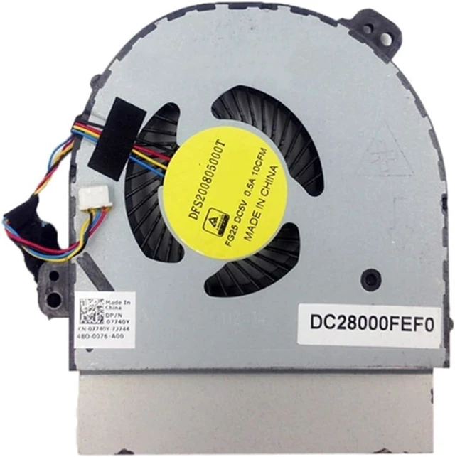 Main image of 1pcs 07740Y 0MYX41 Laptop Fan For 17 R2 R3 DC28000FEF0 DFS200805000T FG25 FG26 7740Y MYX41 DC5V(07740Y 7740Y)
