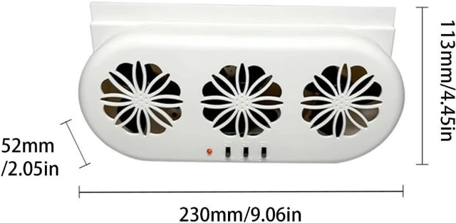 Alt view image 3 of 7 - USB Rechargeable/Solar Car Ventilation Fan Cooling Systems Triple Airflows Air Circulation