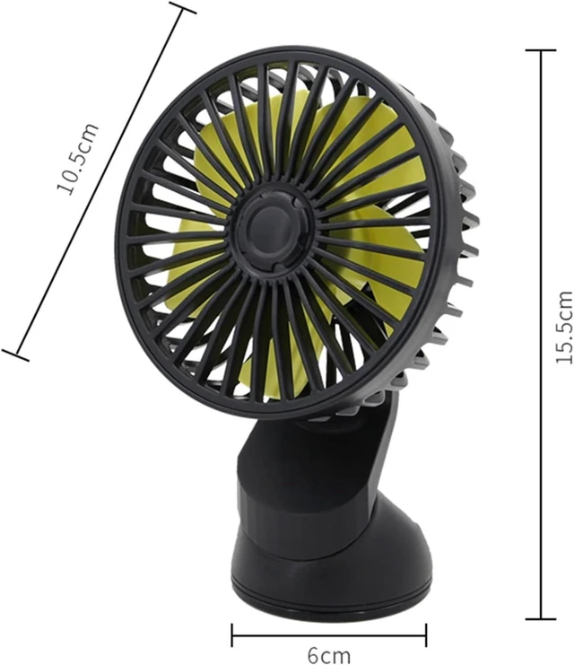 Alt view image 2 of 7 - Handheld Fan, Car Electric Fan With Suction Cups Adsorbed Home Electric Fan Small USB Fan,for Travel, Office