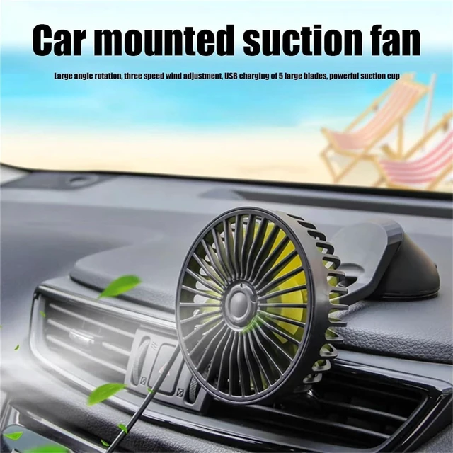 Alt view image 5 of 7 - Handheld Fan, Car Electric Fan With Suction Cups Adsorbed Home Electric Fan Small USB Fan,for Travel, Office