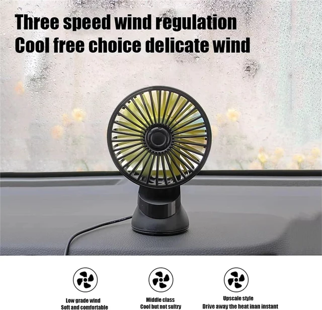 Alt view image 6 of 7 - Handheld Fan, Car Electric Fan With Suction Cups Adsorbed Home Electric Fan Small USB Fan,for Travel, Office