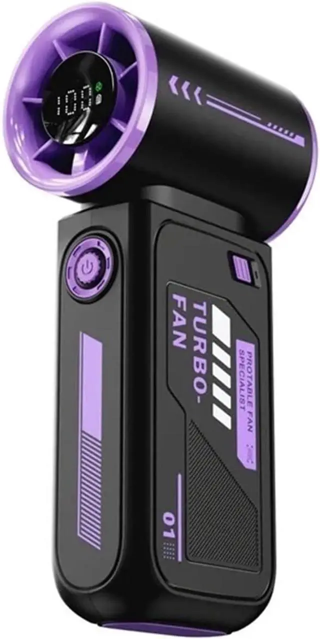 Main image of Handheld Fan, Portable Handheld Fan 100 Wind Speeds Mini Bladeless Cold,for Outdoors/Travel/Camping(Purple)