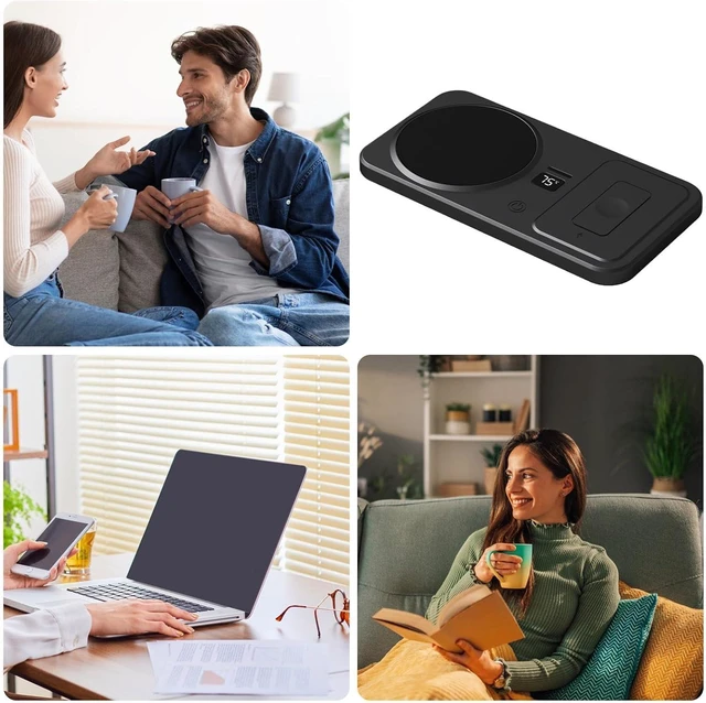 Alt view image 5 of 7 - Genérico Mug Warmer Smart Coffee Warmer with Wireless Charging for Hot Drinks, Heating Base for Charging Drinks on Desk Home Office Travel, Unisex