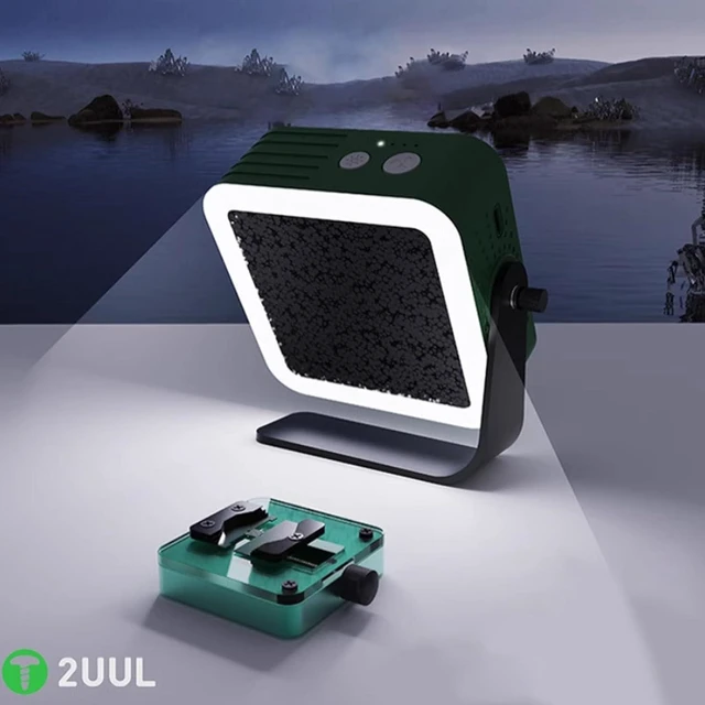 Alt view image 3 of 7 - USB Rechargeable Exhaust Fan with LED Light for Electronics Repair with 6500rpm Speed and 1200mAh Battery Phone Repair Fan