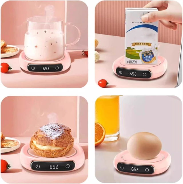 Alt view image 2 of 7 - Intelligent Beverage Warmer Pad with Digital LED Display,Coffee Mug, ABS Texture Construction for Lovers,Electric Cup Heater Pad for, Milk, Tea, Plate