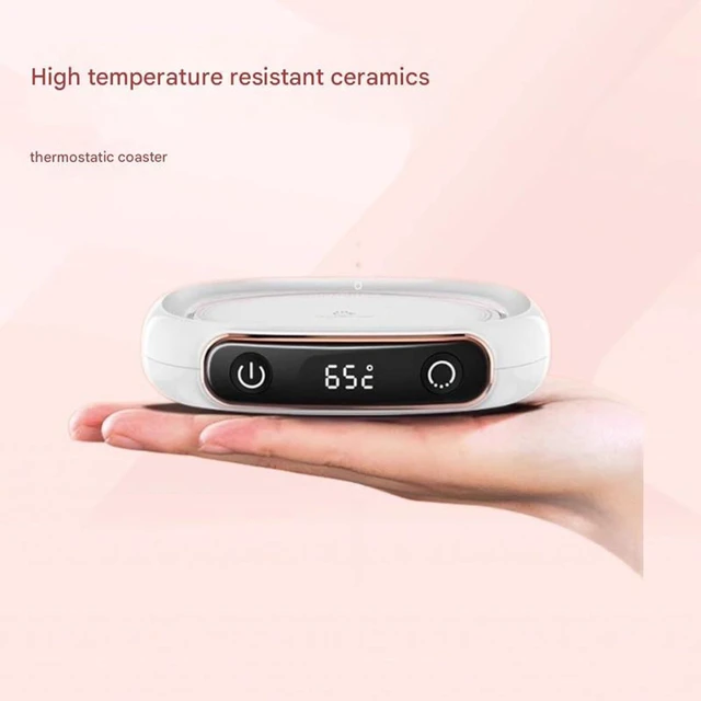 Alt view image 3 of 7 - Intelligent Beverage Warmer Pad with Digital LED Display,Coffee Mug, ABS Texture Construction for Lovers,Electric Cup Heater Pad for, Milk, Tea, Plate