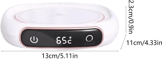 Alt view image 4 of 7 - Intelligent Beverage Warmer Pad with Digital LED Display,Coffee Mug, ABS Texture Construction for Lovers,Electric Cup Heater Pad for, Milk, Tea, Plate