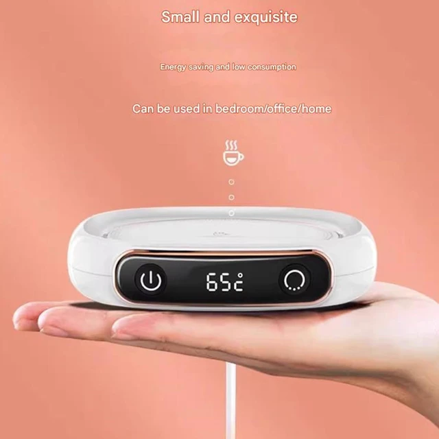Alt view image 7 of 7 - Intelligent Beverage Warmer Pad with Digital LED Display,Coffee Mug, ABS Texture Construction for Lovers,Electric Cup Heater Pad for, Milk, Tea, Plate