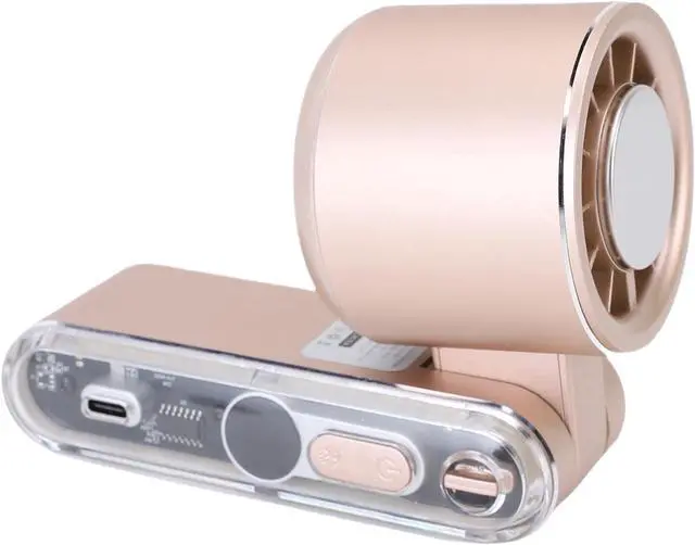 Alt view image 7 of 7 - Handheld Fan 4000mAh Foldable Semiconductor Ice Cooling USB Fan
