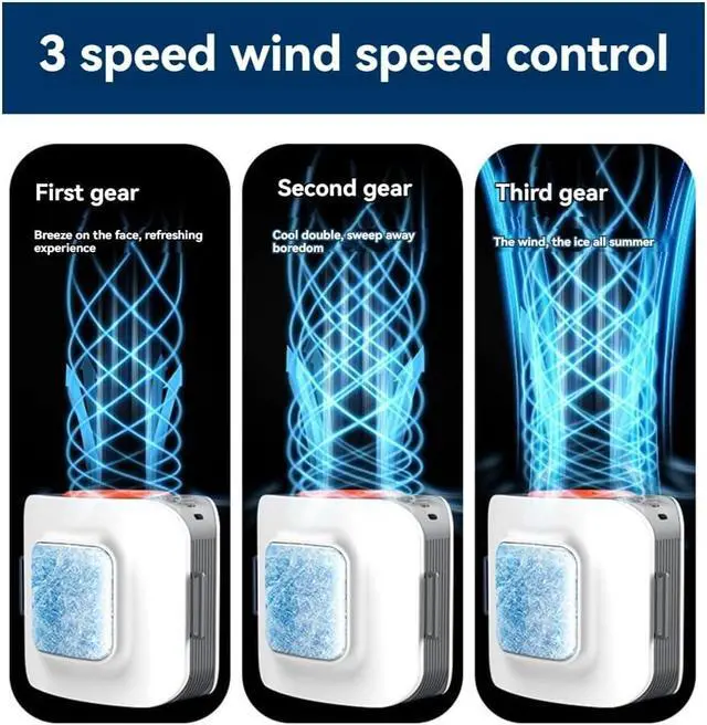 Alt view image 2 of 6 - Outdoor Portable Waist Fan Hanging Neck Fan Strong Wind forSports Outdoor Working