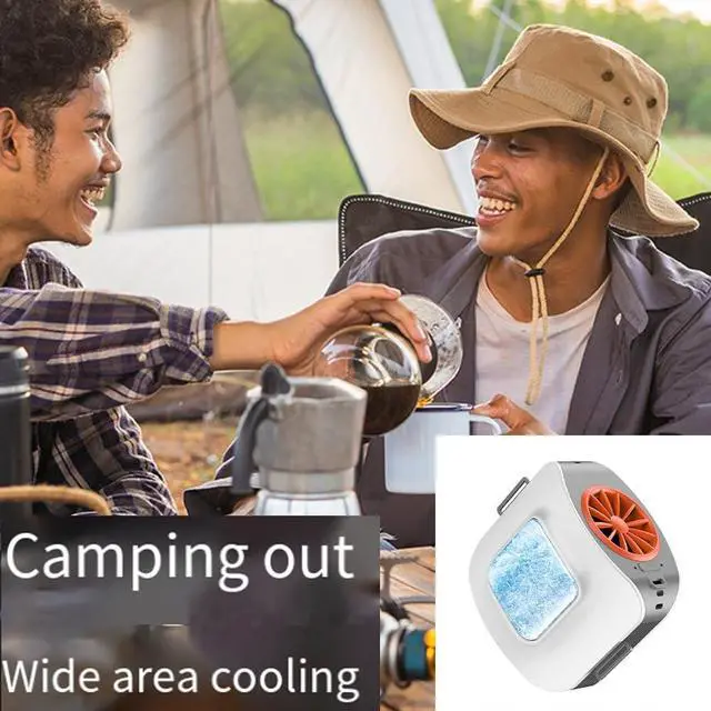 Alt view image 6 of 6 - Outdoor Portable Waist Fan Hanging Neck Fan Strong Wind forSports Outdoor Working