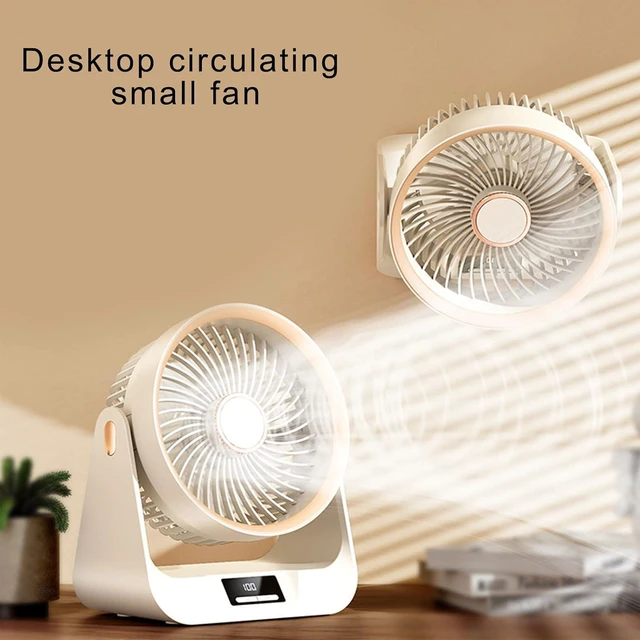 Alt view image 5 of 7 - Desk Fan Quiet Digital Display Portable for Bedroom Kitchen Home Outdoor 5 Speed Small Travel Camping Table Outdoor Travel