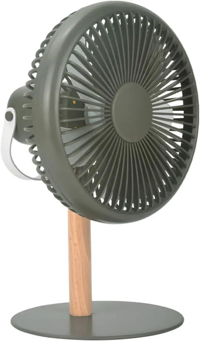 Alt view image 5 of 7 - Vibrating Desk Fan Portable Table Rechargeable Quiet Ceiling Air Circulation 4 Speed Outdoor Desk Small Electric Plug In and USB Small