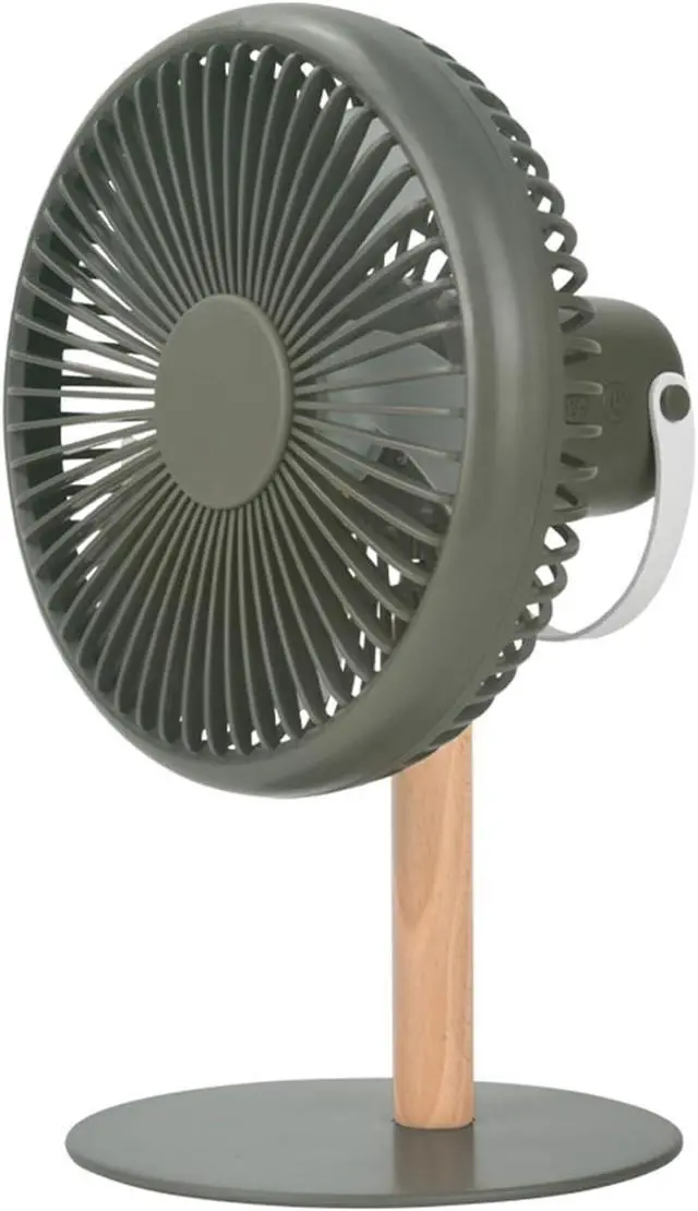Alt view image 7 of 7 - Vibrating Desk Fan Portable Table Rechargeable Quiet Ceiling Air Circulation 4 Speed Outdoor Desk Small Electric Plug In and USB Small