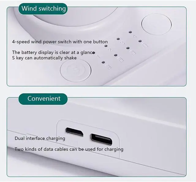Alt view image 3 of 7 - Mini Fan Small Fan USB Powered 3 Speed Strong Wind Quietness & Narrow Slot Design for Girls Boys Gift Outdoor Travel Office