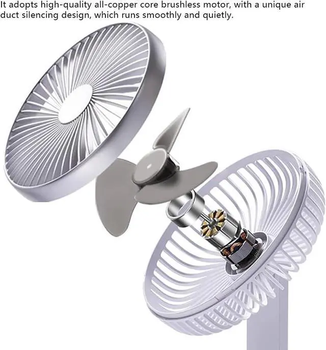 Alt view image 6 of 7 - Mini Fan Small Fan USB Powered 3 Speed Strong Wind Quietness & Narrow Slot Design for Girls Boys Gift Outdoor Travel Office