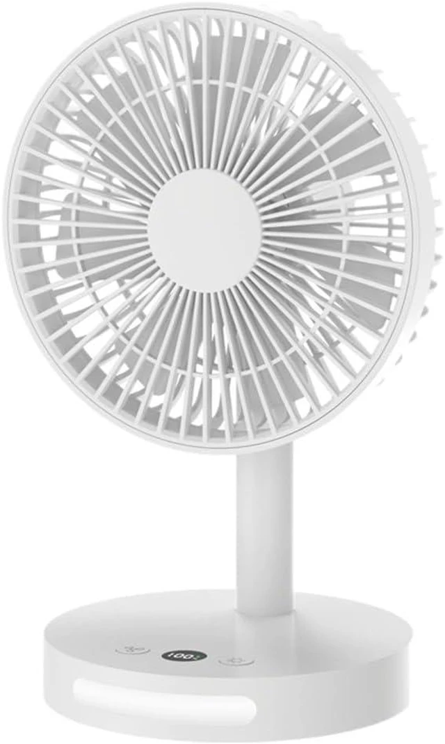 Main image of Smart Oscillating Desktop Fan with 5 Gear Wind Speeds, USB Rechargeable, 4000mAh