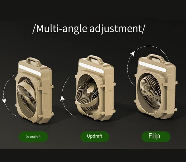 Alt view image 6 of 7 - Rechargeable Desk Fan with 5 Adjustable Speed and Quiet Operation Hanging Fan