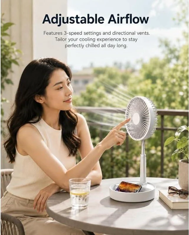 Alt view image 7 of 7 - Ezcool Cordless Fan(3600 mAh)