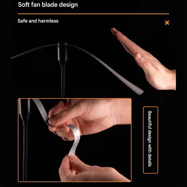 Alt view image 6 of 7 - Of 1 Outdoor Culicid Discouraging Fan Rechargeable Pliable with Hook Appendage for Patio Deck Enjoyment Outdoor Meal Fan