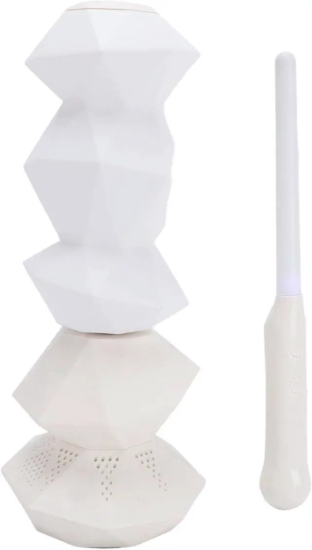 Alt view image 3 of 7 - Interactive Music Night Light with Rotating Mode and Music Sync for Bedroom Decor (White)