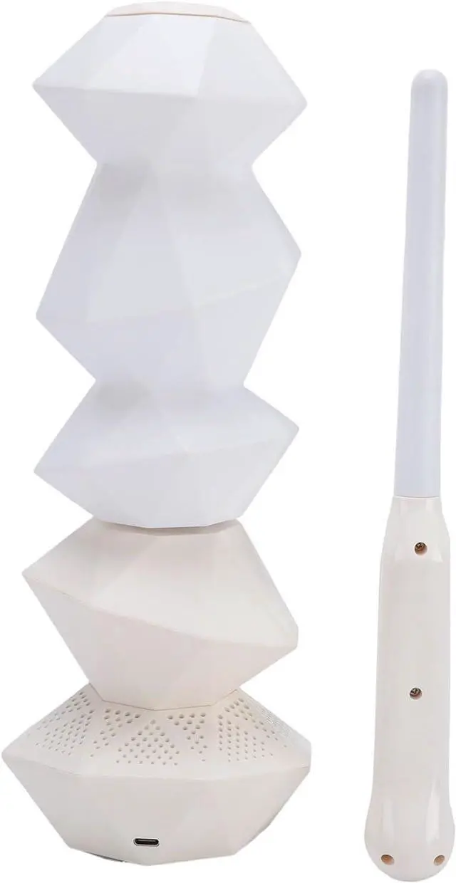 Alt view image 4 of 7 - Interactive Music Night Light with Rotating Mode and Music Sync for Bedroom Decor (White)
