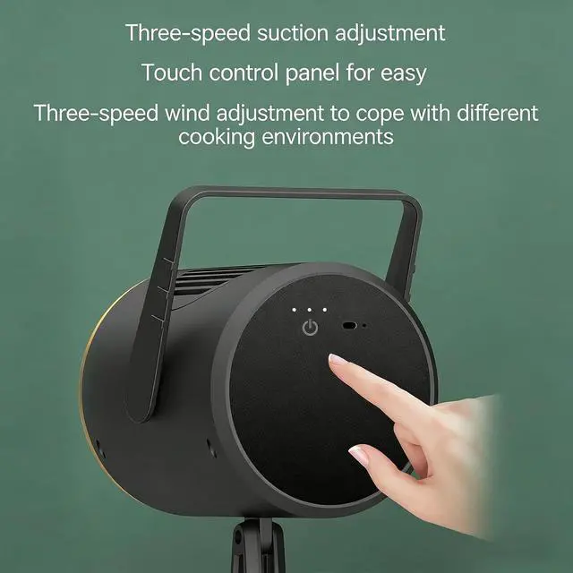 Alt view image 4 of 7 - USB Powered Hood with Degree Rotation and Detachable Oil Cup for Easy Cleaning Student Dorm Cooking Fan