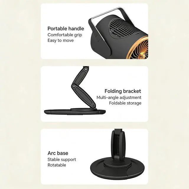 Alt view image 7 of 7 - USB Powered Hood with Degree Rotation and Detachable Oil Cup for Easy Cleaning Student Dorm Cooking Fan