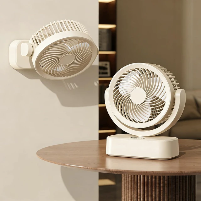 Alt view image 6 of 7 - Powerful USB Rechargeable Portable Air Cooling Portable Desktop Fan Low Noise for Bedroom Dorm Camping Kitchen USB Desk Fan
