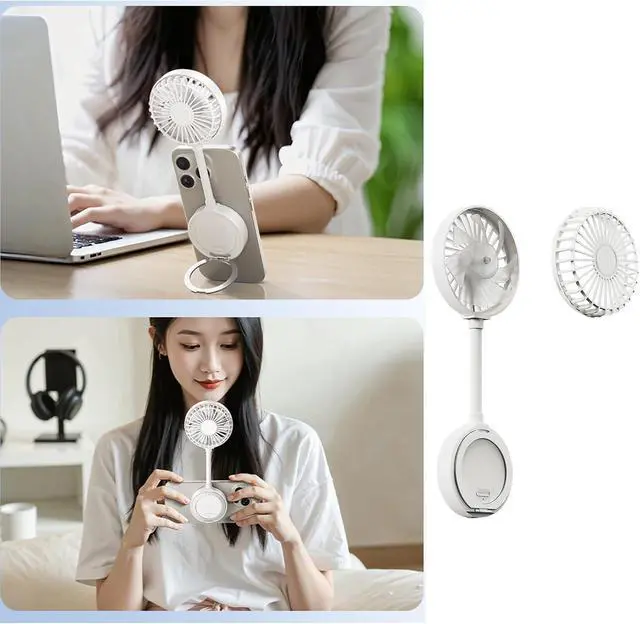Alt view image 2 of 7 - Handheld Fan, Attraction Small Fan USB C Foldable Portable Rechargeable Handheld Fan For Desktop Classroom Bedroom