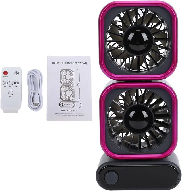 Alt view image 6 of 7 - POCREATION Table Oscillating Fan 360 Degree Rotation Air Circulation Digital Display Rechargeable Battery Portable Quiet Desk Fan with 3 Speeds for Home Bedroom Office Travel