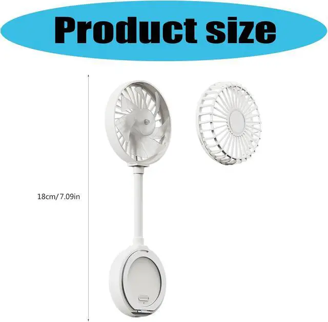 Alt view image 5 of 7 - Handheld Fan, Attraction Small Fan USB C Foldable Portable Rechargeable Handheld Fan For Desktop Classroom Bedroom