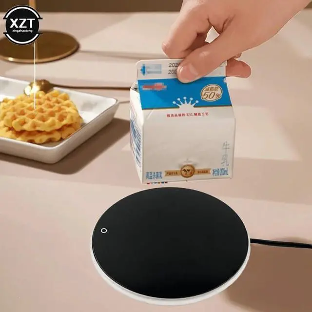 Alt view image 4 of 6 - Portable Cup Warmer Coffee Mug Heating Coaster Smart Thermostatic Hot Plate Milk Tea Water(D)