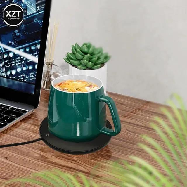 Alt view image 3 of 6 - Portable Cup Warmer Coffee Mug Heating Coaster Smart Thermostatic Hot Plate Milk Tea Water(D)